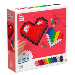 Plus Plus Puzzle By Number – Hearts